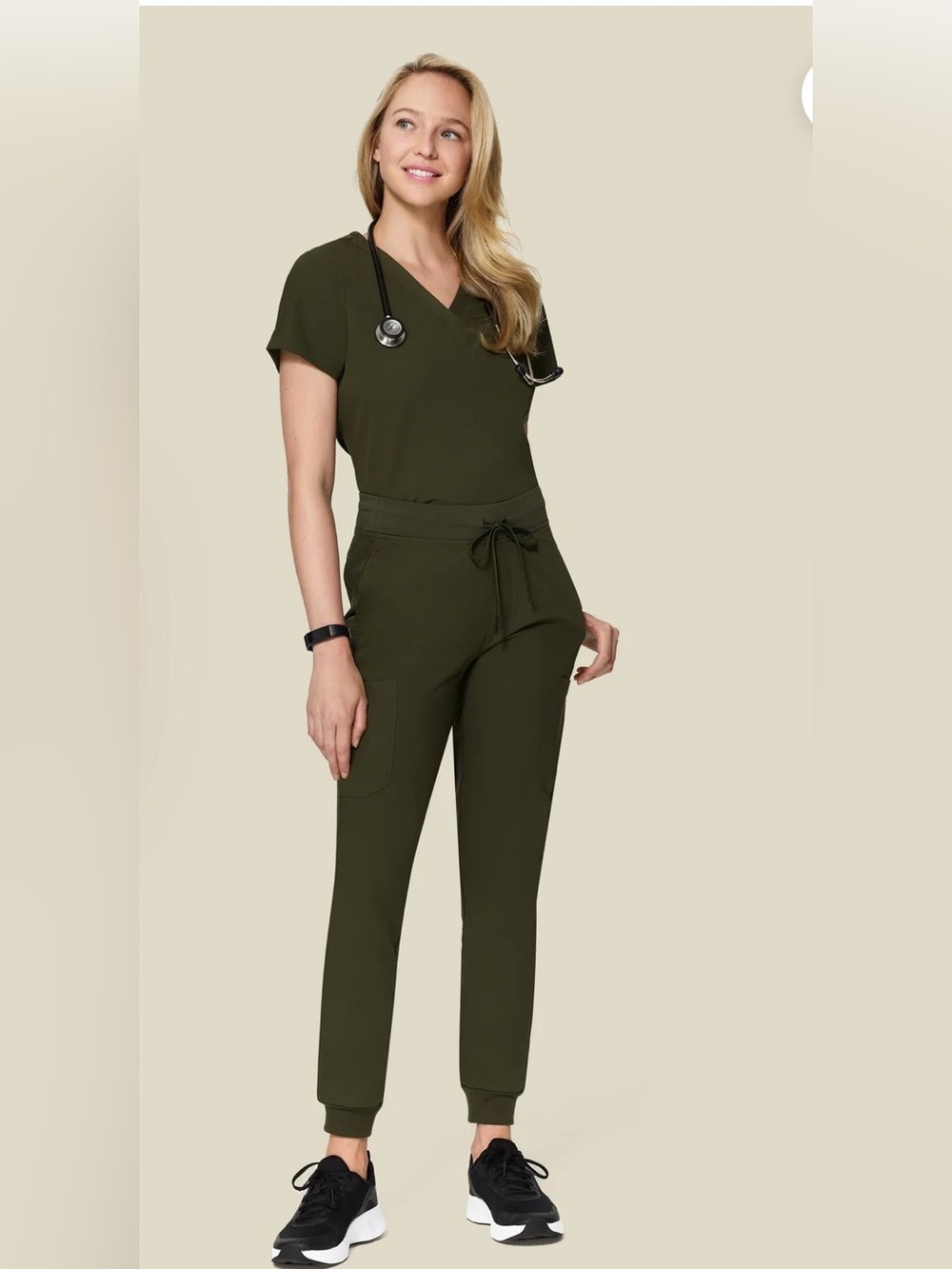 MANDALA Olive Jogger scrub pants. Size small.